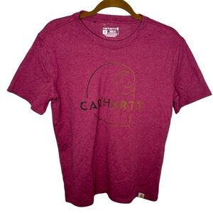 Carhartt Maroon and Gold Graphic T-Shirt